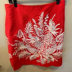 Dana Buchman embroidered skirt